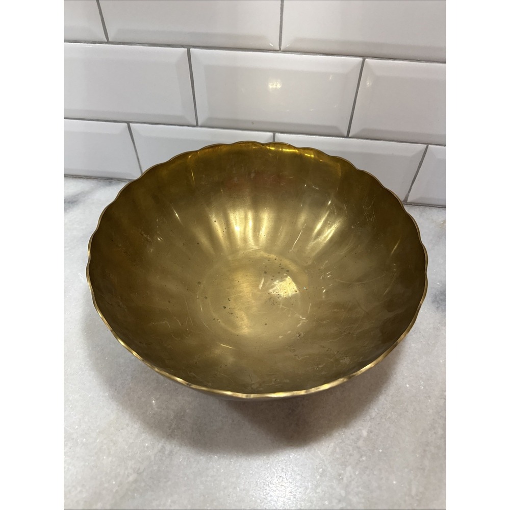 Andrea By Sadek Solid Brass Bowl OLA0052 - Picture 2 of 13